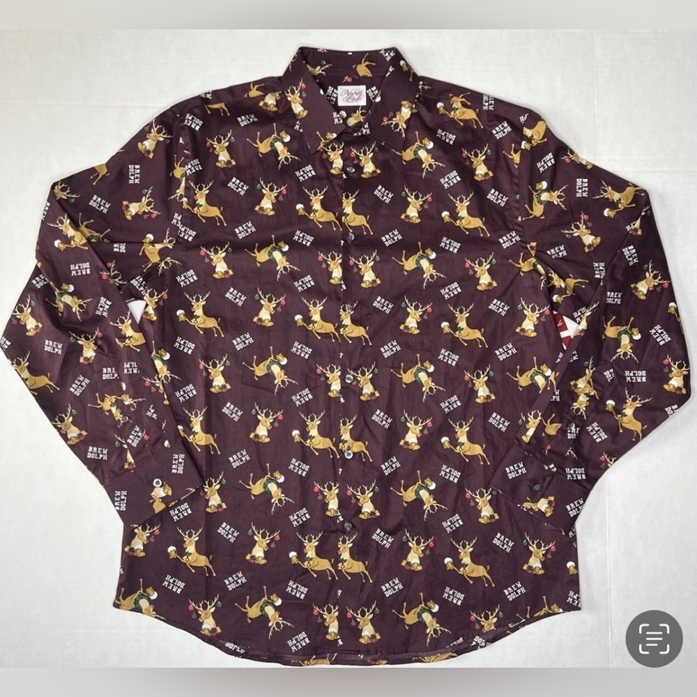 North Pole Trading Co.  Button Up Christmas  Polo Size 3X